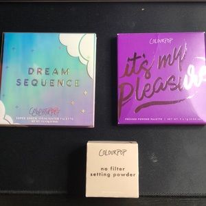 Colourpop eyeshadow and face powder bundle